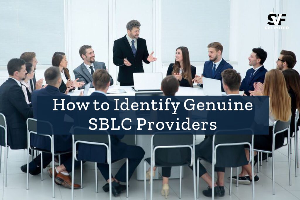 Business team in a meeting discussing how to identify genuine SBLC providers.