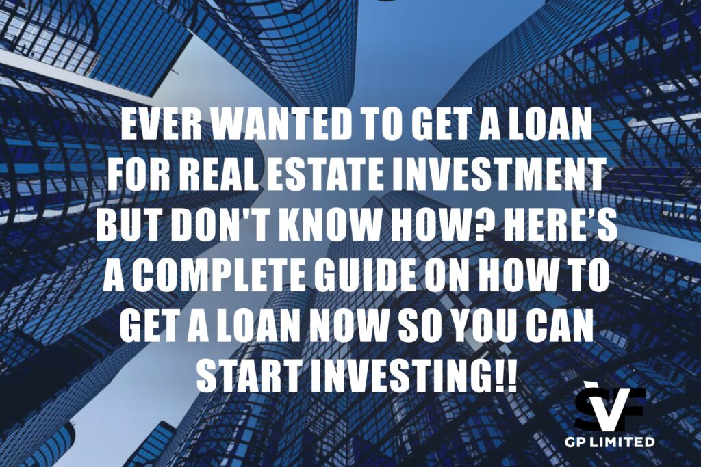 Real Estate Loans Explained: The 2025 Guide for Investors and Developers Modern skyscrapers with bold financial message text promoting real estate investment loans from SVF GP Limited