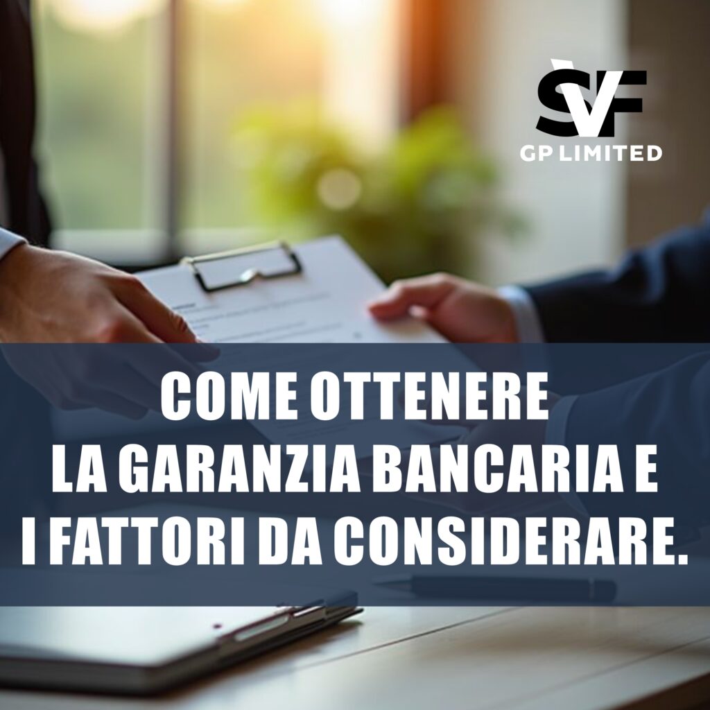 Stretta di mano durante un accordo con testo su come ottenere una garanzia bancaria in Italia e i fattori da considerare.