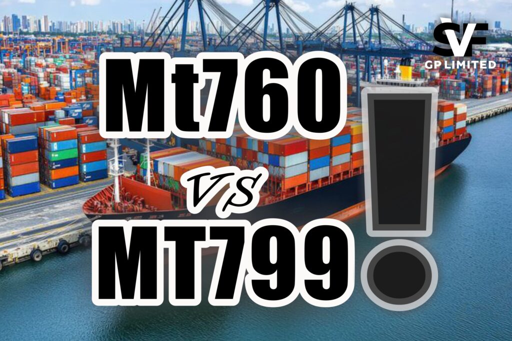 Comparison of MT760 and MT799 SWIFT messages used in international trade finance and bank guarantee transactions.